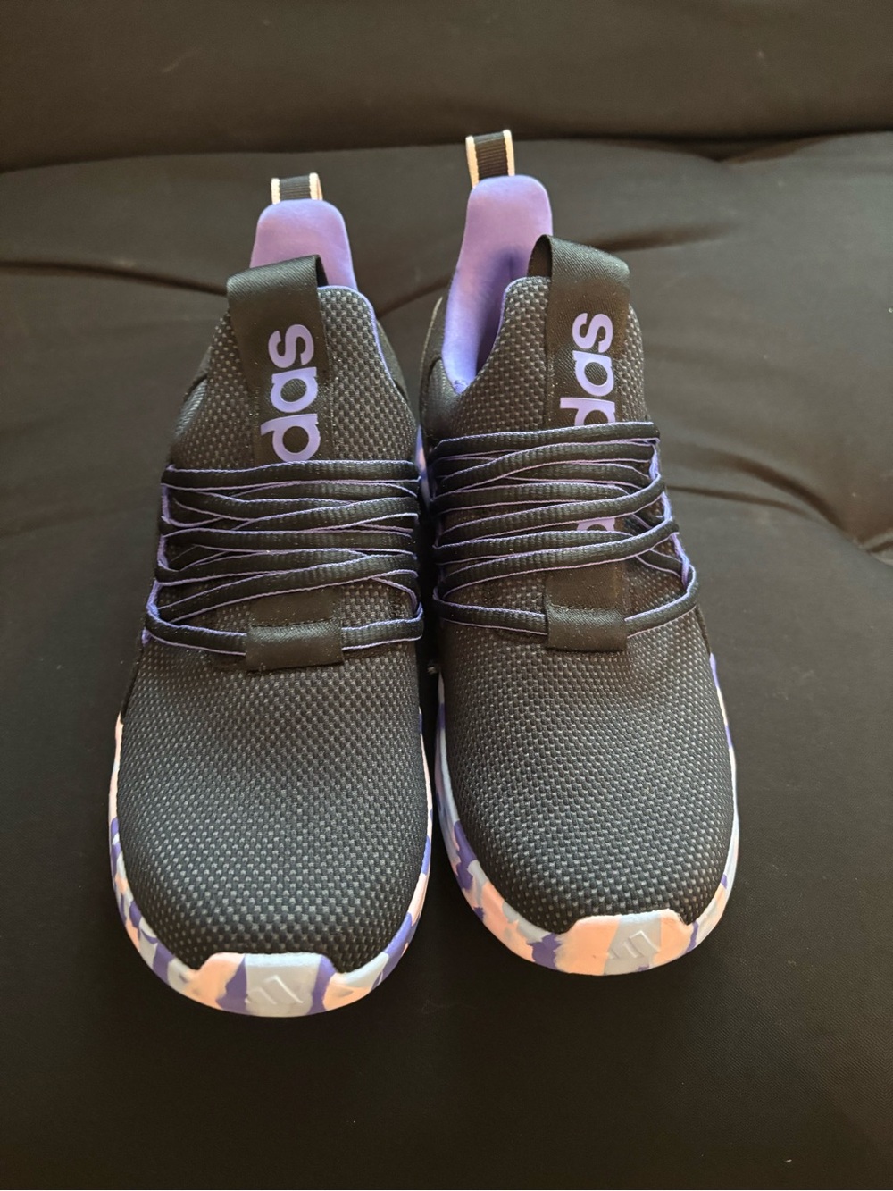 adidas Black & Purple Slip-On Athletic Shoe